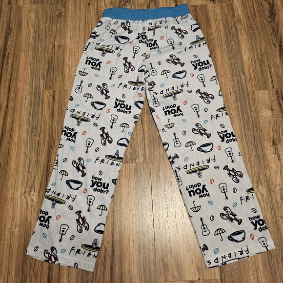 FRIENDS Blue and White Print Pajama Bottoms - Picture 2 of 7